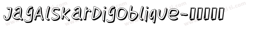 JagAlskarDigOblique字体转换