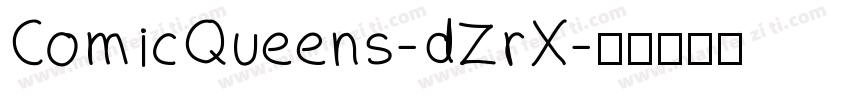 ComicQueens-dZrX字体转换