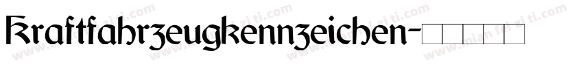 Kraftfahrzeugkennzeichen字体转换