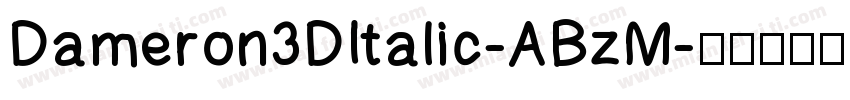 Dameron3DItalic-ABzM字体转换