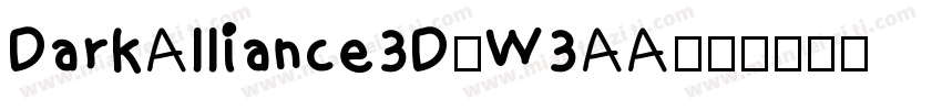 DarkAlliance3D-W3AA字体转换