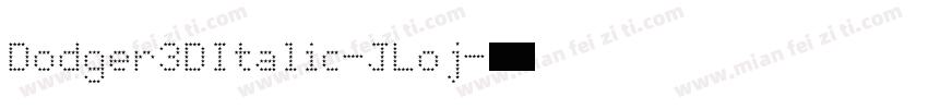 Dodger3DItalic-JLoj字体转换