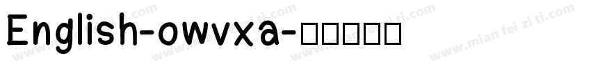 English-owvxa字体转换