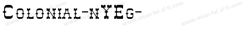 Colonial-nYEg字体转换