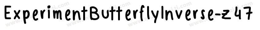 ExperimentButterflyInverse-z47G字体转换