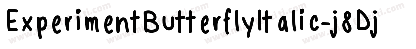 ExperimentButterflyItalic-j8Dj字体转换
