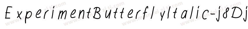 ExperimentButterflyItalic-j8Dj字体转换