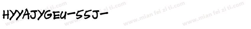 hyyajygeu-55j字体转换