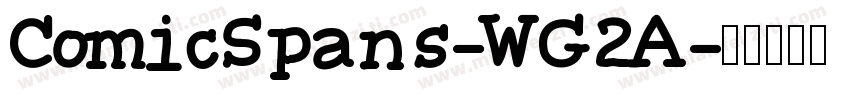 ComicSpans-WG2A字体转换