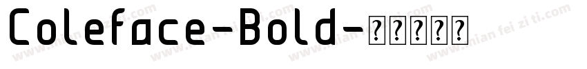 Coleface-Bold字体转换