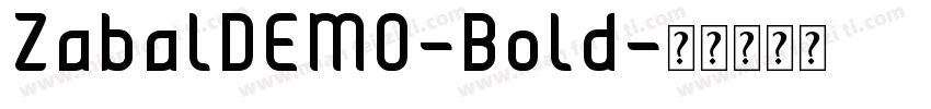 ZabalDEMO-Bold字体转换