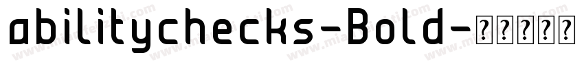 abilitychecks-Bold字体转换