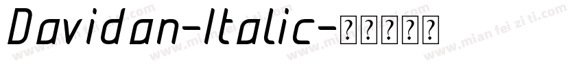 Davidan-Italic字体转换