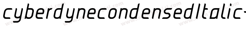 cyberdynecondensedItalic字体转换