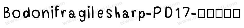 Bodonifragilesharp-PD17字体转换