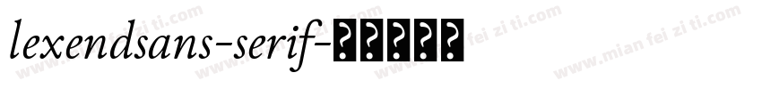 lexendsans-serif字体转换