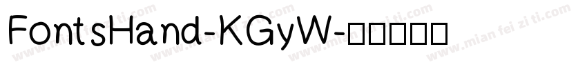 FontsHand-KGyW字体转换