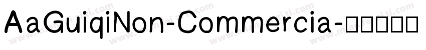 AaGuiqiNon-Commercia字体转换