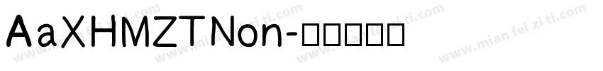 AaXHMZTNon字体转换