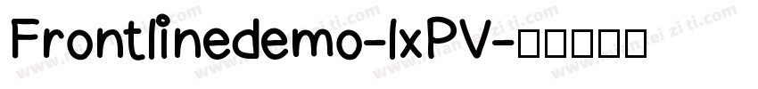 Frontlinedemo-lxPV字体转换
