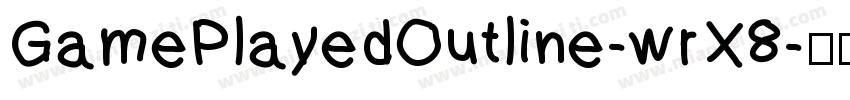 GamePlayedOutline-wrX8字体转换