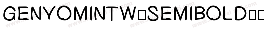 GENYOMINTW-SEMIBOLD-字体转换