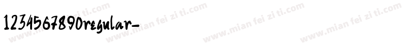 1234567890regular字体转换