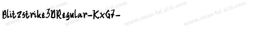 Blitzstrike3DRegular-KxG7字体转换