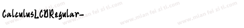 CalculusLCDRegular字体转换
