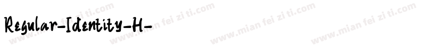 Regular-Identity-H字体转换