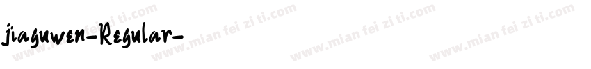 jiaguwen-Regular字体转换