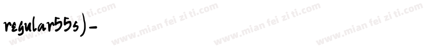 regular55s)字体转换