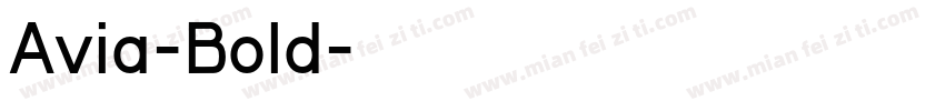 Avia-Bold字体转换