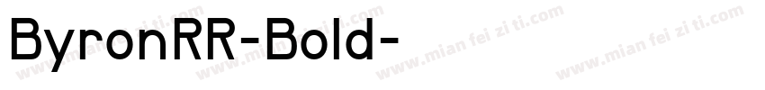 ByronRR-Bold字体转换