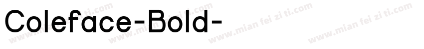 Coleface-Bold字体转换