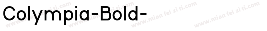Colympia-Bold字体转换