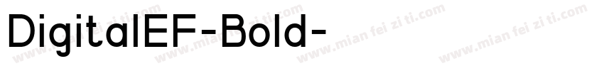 DigitalEF-Bold字体转换