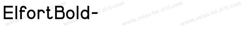 ElfortBold字体转换