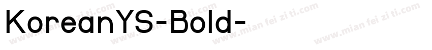 KoreanYS-Bold字体转换