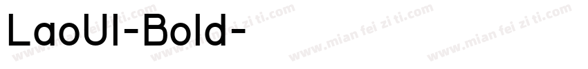 LaoUI-Bold字体转换