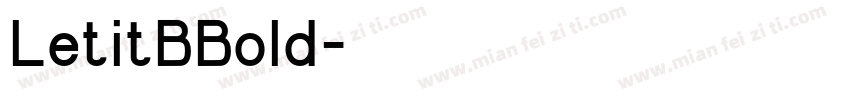 LetitBBold字体转换