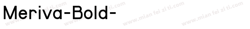 Meriva-Bold字体转换