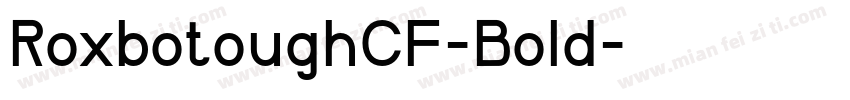 RoxbotoughCF-Bold字体转换