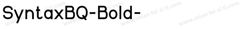 SyntaxBQ-Bold字体转换
