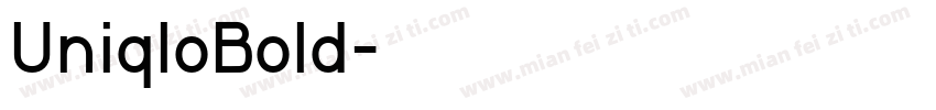 UniqloBold字体转换