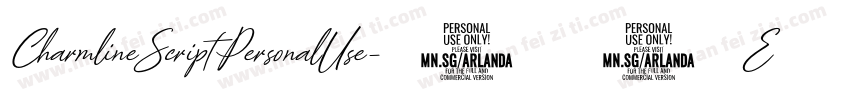 CharmlineScriptPersonalUse-17EB字体转换