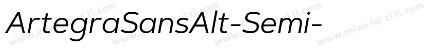 ArtegraSansAlt-Semi字体转换