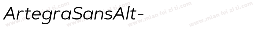 ArtegraSansAlt字体转换