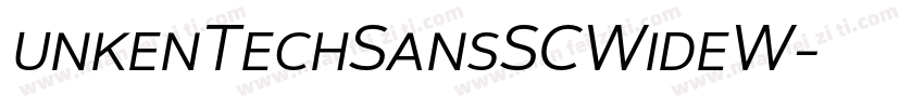 unkenTechSansSCWideW字体转换