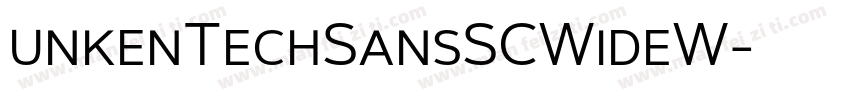 unkenTechSansSCWideW字体转换